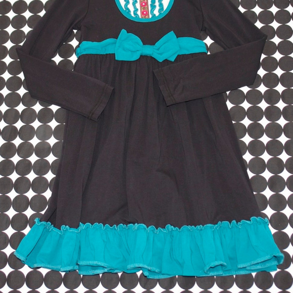 SOLD!!!!!!!!!!!!!!!!!!!!!!!!!!!!Matilda Jane Dark Blue/Black Teal Tuxedo Dress 8 - Picture 2 of 3